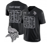 Men's Minnesota Vikings Active Player Custom Black F.U.S.E. 2026 Salute to Service Limited Football Stitched Jersey Men's Minnesota Vikings Active Player Custom Black F.U.S.E. 2026 Salute to Service Limited Football Stitched Jersey