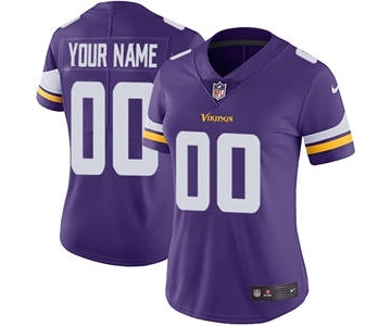 Women's Minnesota Vikings Customized Purple Home Jersey