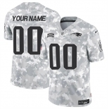 Men's New England Patriots Active Player Custom 2024 F.U.S.E Arctic Camo Salute To Service Limited Stitched Jersey