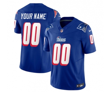 Men's New England Patriots Active Player Custom Blue 2023 F.U.S.E. Throwback Limited Football Stitched Jersey