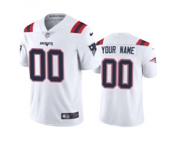 Youth Patriots Custom White 2020 Football Stitched Vapor Limited Jersey