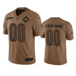 Men's Washington Commanders Active Player Custom 2023 Brown Salute To Setvice Limited Football Stitched Jersey