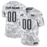 Men's Washington Commanders Active Player Custom 2024 F.U.S.E Arctic Camo Salute To Service Limited Stitched Football Jersey