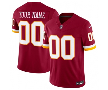 Men's Washington Commanders Active Player Custom Burgundy 2026 F.U.S.E. Vapor Limited Stitched Football Jersey