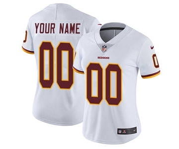 Women's Washington Redskins Customized White Road Jersey