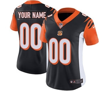 Women's Cincinnati Bengals Black Home Customized Jersey