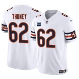 Men's Chicago Bears #62 Joe Thuney White 2025 F.U.S.E. With 1-Star C Patch Vapor Untouchable Limited Stitched Football Jersey