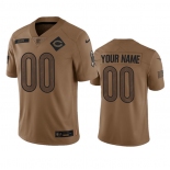 Men's Chicago Bears Active Player Custom 2023 Brown Salute To Service Limited Football Stitched Jersey