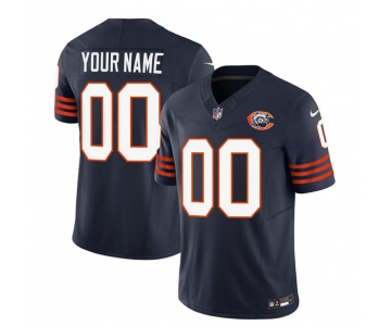 Men's Chicago Bears Active Player Custom 2023 F.U.S.E. Navy Throwback Limited Football Stitched Jersey