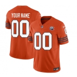 Men's Chicago Bears Active Player Custom 2023 F.U.S.E. Orange Throwback Limited Football Stitched Jersey