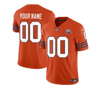 Men's Chicago Bears Active Player Custom 2023 F.U.S.E. Orange Throwback Limited Football Stitched Jersey