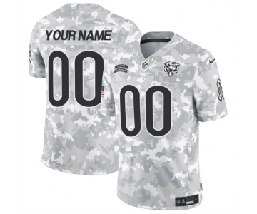 Men's Chicago Bears Active Player Custom 2024 F.U.S.E Arctic Camo Salute To Service Limited Stitched Football Jersey