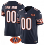 Men's Chicago Bears Active Player Custom Navy 2025 F.U.S.E. With VMH Patch Vapor Untouchable Limited Football Stitched Jersey