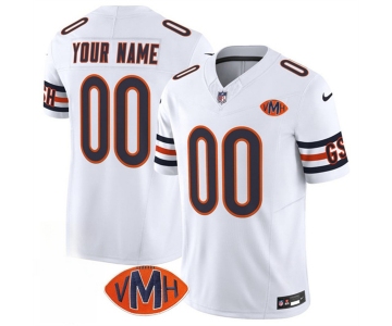 Men's Chicago Bears Active Player Custom White 2025 F.U.S.E. With VMH Patch Vapor Untouchable Limited Football Stitched Jersey
