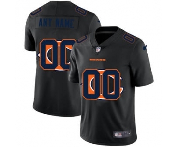 Men's Chicago Bears Custom Team Logo Dual Overlap Limited Football Jersey Black