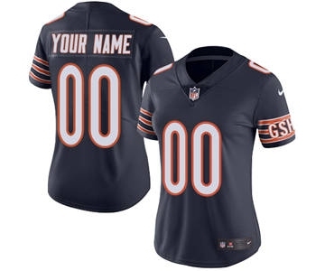 Women's Chicago Bears Navy Blue Home Customized Jersey