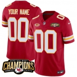Men's Kansas City Chiefs Active Player Custom Red 2023 F.U.S.E. AFC West Champions With NKH Patch Vapor Untouchable Limited Football Stitched Jersey