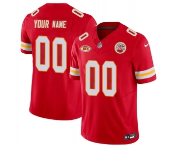 Men's Kansas City Chiefs Active Player Custom Red 2023 F.U.S.E. With NKH Patch Vapor Untouchable Limited Football Stitched Jersey