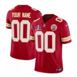 Men's Kansas City Chiefs Active Player Custom Red 2024 F.U.S.E. Super Bowl LVIII Patch Vapor Untouchable Limited Football Stitched Jersey