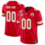Men's Kansas City Chiefs Active Player Custom Red 2024 F.U.S.E. Super Bowl LVIII Patch With NKH Patch Vapor Untouchable Limited Football Stitched Jersey
