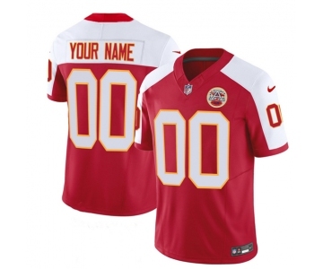 Men's Kansas City Chiefs Active Player Custom Red White 2023 F.U.S.E. Vapor Untouchable Limited Football Stitched Jersey