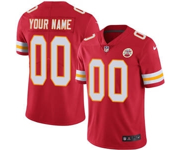 Men's Kansas City Chiefs Customized Red Team Color Vapor Untouchable Custom Limited Football Jersey