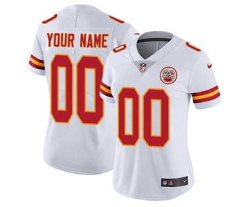 Women's Kansas City Chiefs White Road Customized Jersey