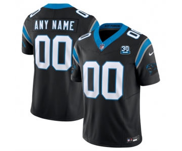 Men's Carolina Panthers Active Player Custom Black 2024 30th Anniversary Patch F.U.S.E. Vapor Limited Stitched Football Jersey
