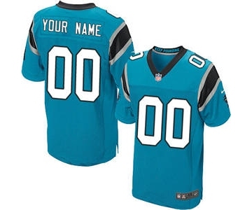 Men's Carolina Panthers Customized Blue Alternate Custom Elite Football Jersey