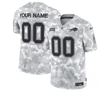 Men's Buffalo Bills Active Player Custom 2024 F.U.S.E Arctic Camo Salute To Service Limited Stitched Football Jersey
