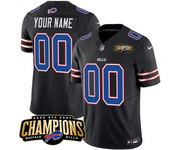 Men's Buffalo Bills Active Player Custom Black 2023 F.U.S.E. AFC East Champions Ptach Football Stitched Jersey