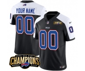 Men's Buffalo Bills Active Player Custom Black White 2023 F.U.S.E. AFC East Champions Ptach Football Stitched Jersey