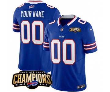 Men's Buffalo Bills Active Player Custom Blue 2023 F.U.S.E. AFC East Champions Ptach Football Stitched Jersey