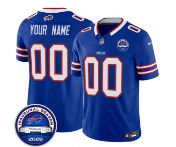 Men's Buffalo Bills Active Player Custom Blue F.U.S.E. 2026 Inaugural Season at Highmark Stadium Football Stitched Jersey