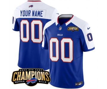 Men's Buffalo Bills Active Player Custom Blue White 2023 F.U.S.E. AFC East Champions Ptach Football Stitched Jersey