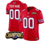 Men's Buffalo Bills Active Player Custom Red 2023 F.U.S.E. AFC East Champions Ptach Football Stitched Jersey