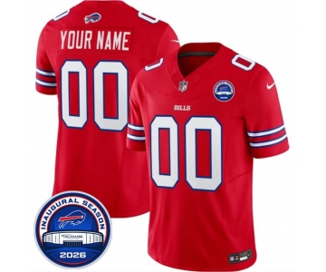 Men's Buffalo Bills Active Player Custom Red F.U.S.E. 2026 Inaugural Season at Highmark Stadium Football Stitched Jersey