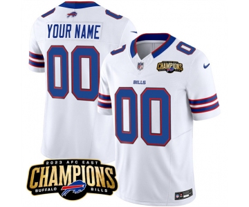Men's Buffalo Bills Active Player Custom White 2023 F.U.S.E. AFC East Champions Ptach Football Stitched Jersey