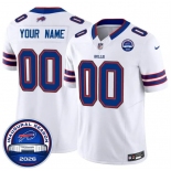 Men's Buffalo Bills Active Player Custom White F.U.S.E. 2026 Inaugural Season at Highmark Stadium Patch Football Stitched Jersey Men's Buffalo Bills Active Player Custom White F.U.S.E. 2026 Inaugural Season at Highmark Stadium Patch Football Stitched Jersey