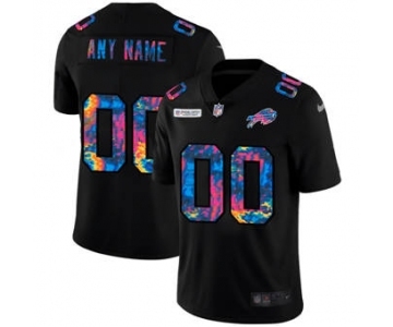 Men's Buffalo Bills Custom Multi-Color Black 2020 Crucial Catch Vapor Untouchable Limited Football Jersey