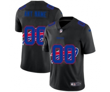 Men's Buffalo Bills Custom Team Logo Dual Overlap Limited Football Jersey Black