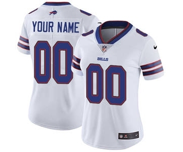 Women's Buffalo Bills White Road Customized Jersey