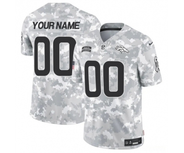 Men's Denver Broncos Active Player Custom 2024 F.U.S.E Arctic Camo Salute To Service Limited Stitched Football Jersey