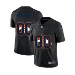 Men's Denver Broncos Custom Team Logo Dual Overlap Limited Football Jersey Black