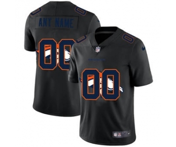 Men's Denver Broncos Custom Team Logo Dual Overlap Limited Football Jersey Black