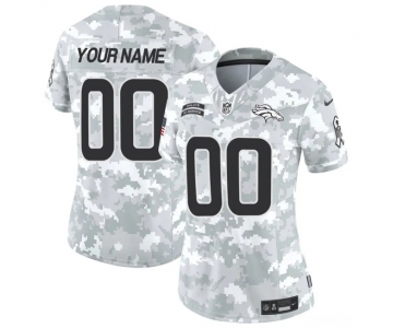 Women's Denver Broncos Active Player Custom 2024 F.U.S.E Arctic Camo Salute To Service Limited Stitched Jersey