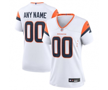 Women's Denver Broncos Active Player Custom White 2024 Stitched Jersey