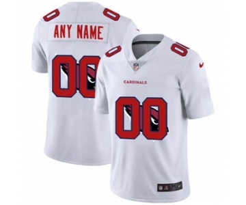 Men's Arizona Cardinals Custom White Team Logo Dual Overlap Limited Football Jersey