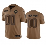Men's Miami Dolphins Active Player Custom 2023 Brown Salute To Setvice Limited Football Stitched Jersey