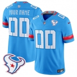 Men's Houston Texans Active Player Custom Blue 2026 F.U.S.E. Rivalries Collection Limited Football Stitched Jersey